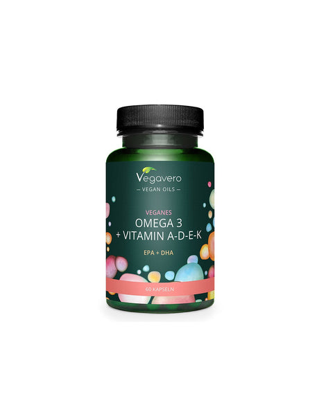 Brain, vision and heart function - Omega-3 + Vitamin A, D3, E, K, 60 capsules - Nutra Best Europe
