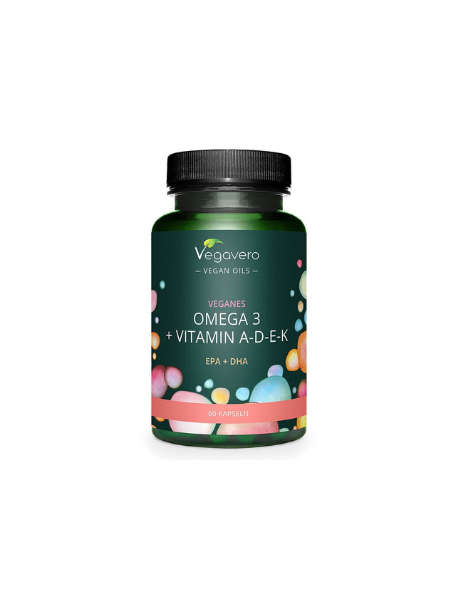 Brain, vision and heart function - Omega-3 + Vitamin A, D3, E, K, 60 capsules - Nutra Best Europe