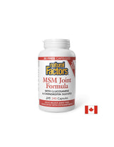MSM joint formula (with glucosamine and chondroitin sulfate), 240 capsules Natural Factors - Nutra Best Europe