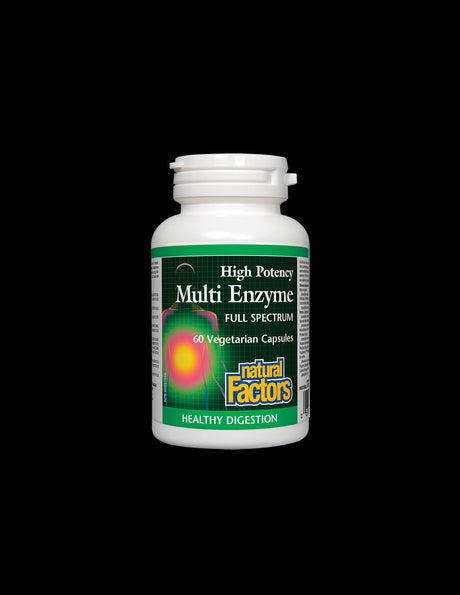 High Potency Multi Enzyme Full Spectrum 450 mg - 60 capsules - Nutra Best Europe