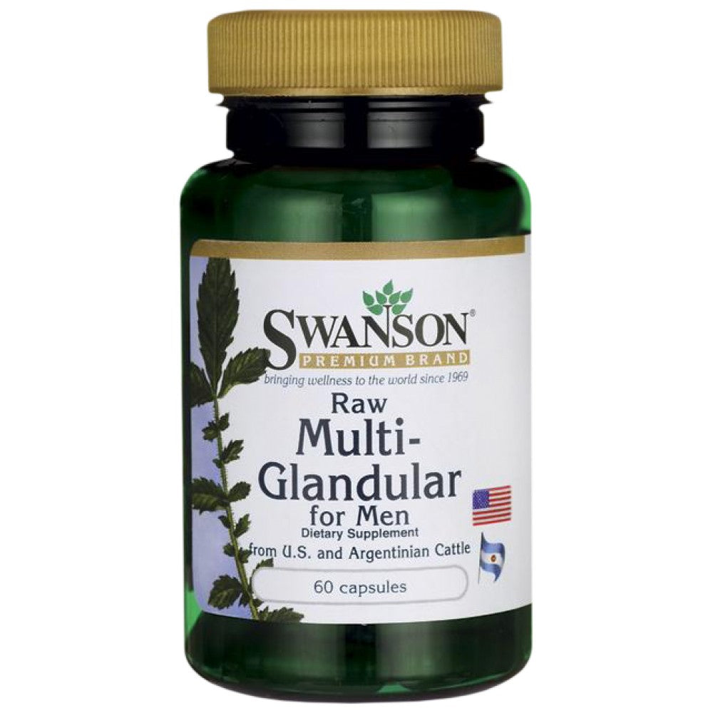 Raw Multi-Glandular For Men 450 mg 60 capsules - Nutra Best Europe