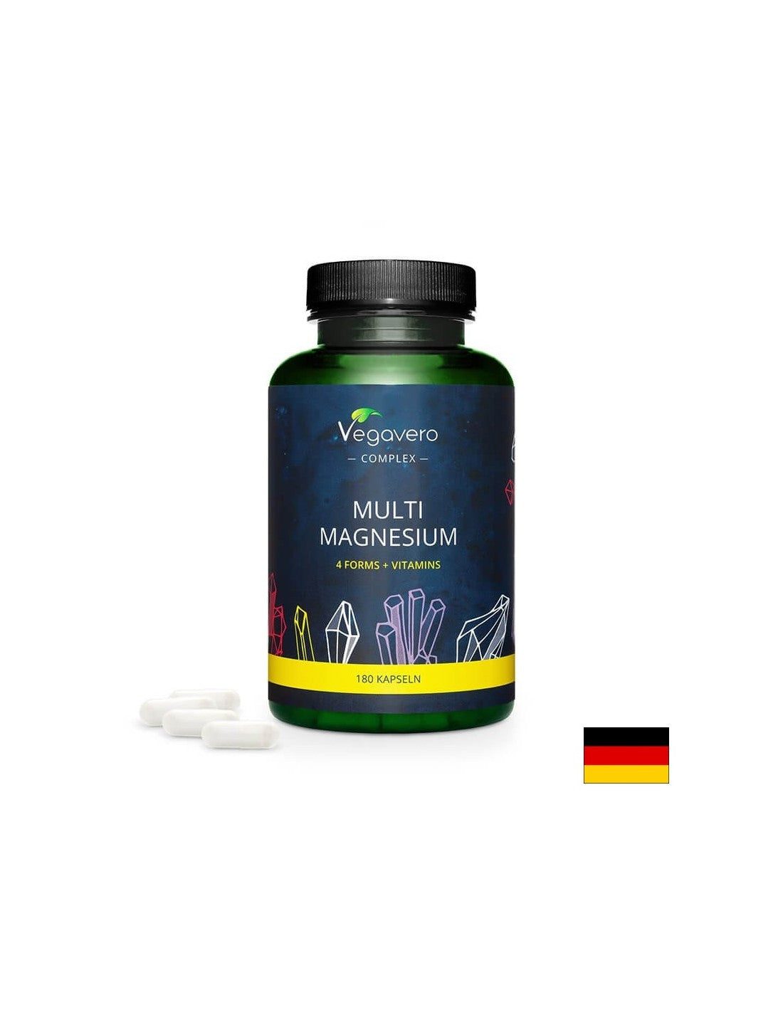 Multi Magnesium - Multi magnesium with vitamins B2 and B6, 180 Vegavero capsules - Nutra Best Europe