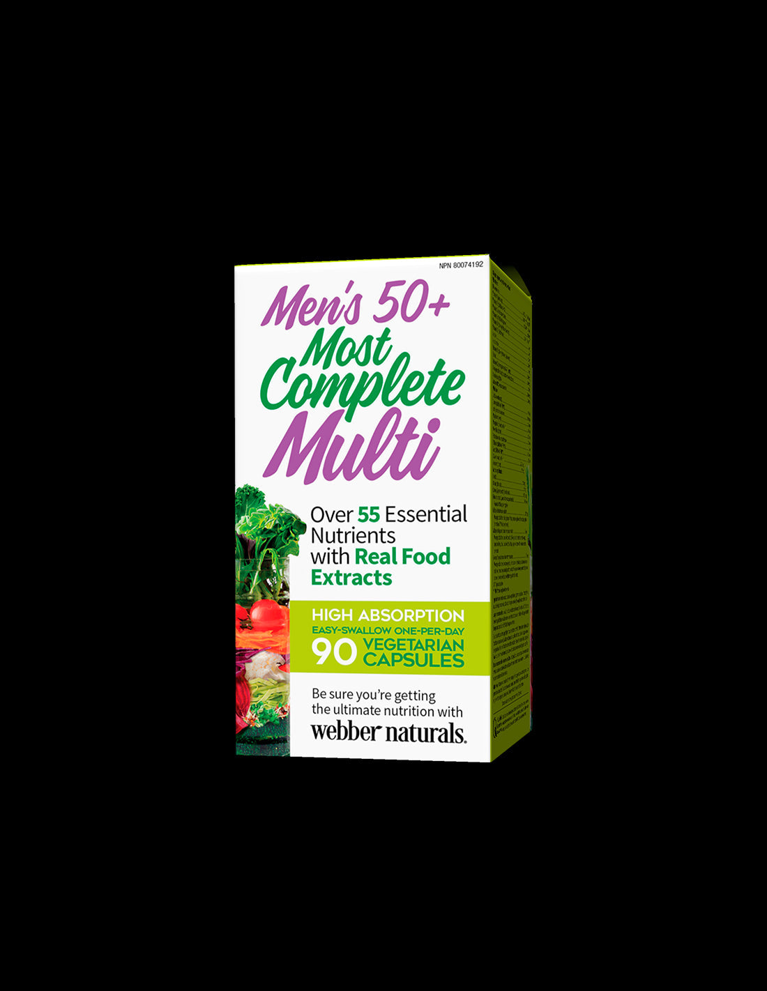 Multivitamin for Men 50+ - Men's Most Complete Multi 50+, 90 V Capsules Webber Naturals - Nutra Best Europe