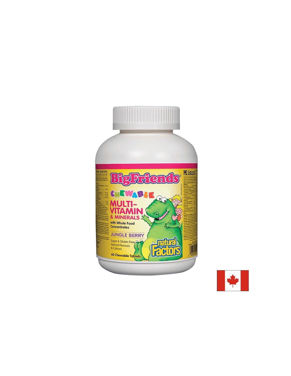 Multivitamin and Minerals / Big Friends For Kids - 60 Chewable Tablets - Nutra Best Europe