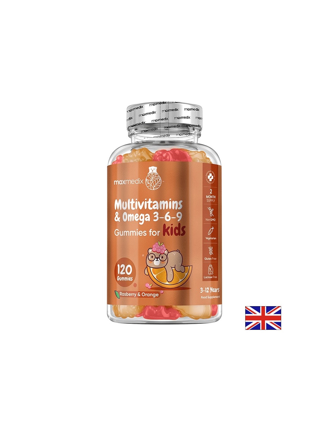 Multivitamins + Omega 3-6-9 (formula for children), 120 gel tablets - Nutra Best Europe