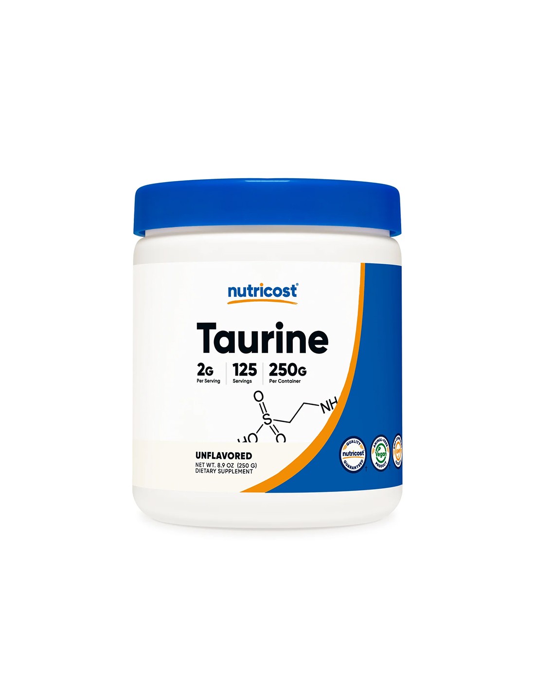 Muscle function and endurance - Taurine, 250 g, powder - Nutra Best Europe