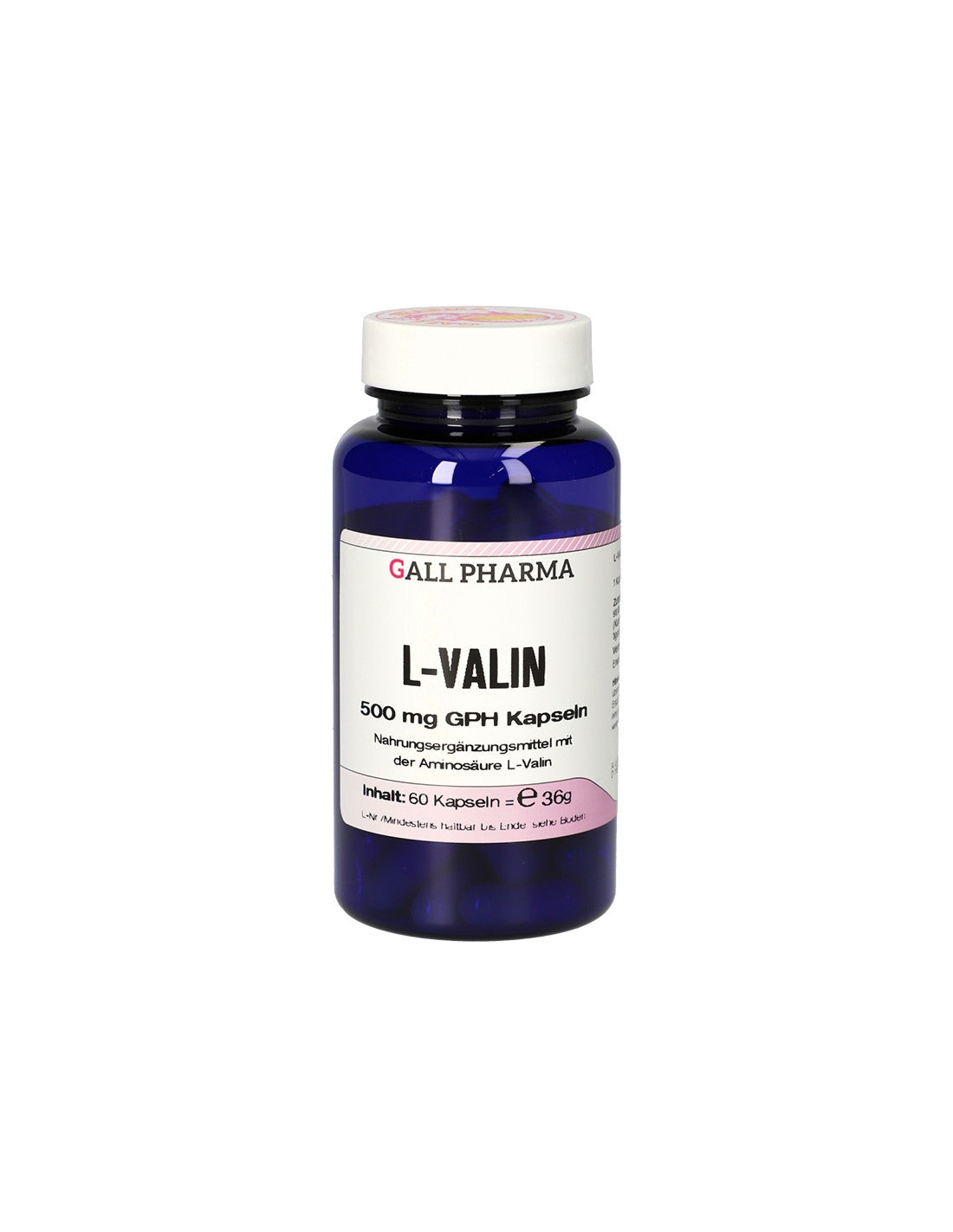 Muscle function - L-Valine, 500 mg x 60 capsules - Nutra Best Europe