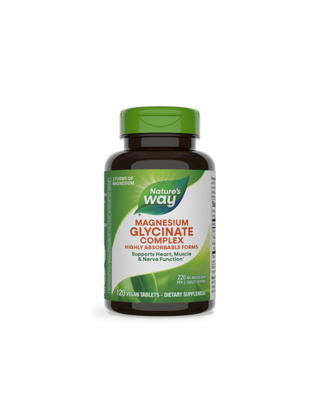 Muscle function, heart and neurological health - Magnesium (bisglycinate, malate), 110 mg x 120 V-tablets - Nutra Best Europe