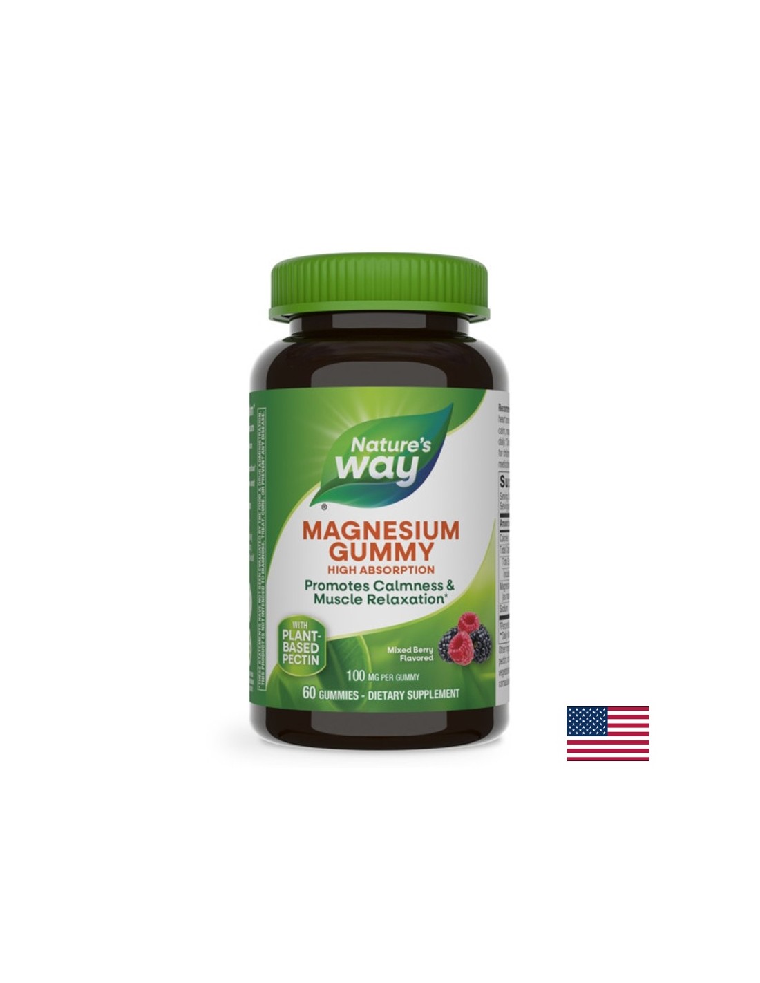 Muscle function, heart and neurological health - Magnesium (citrate), 100 mg x 60 softgels, berry flavor - Nutra Best Europe
