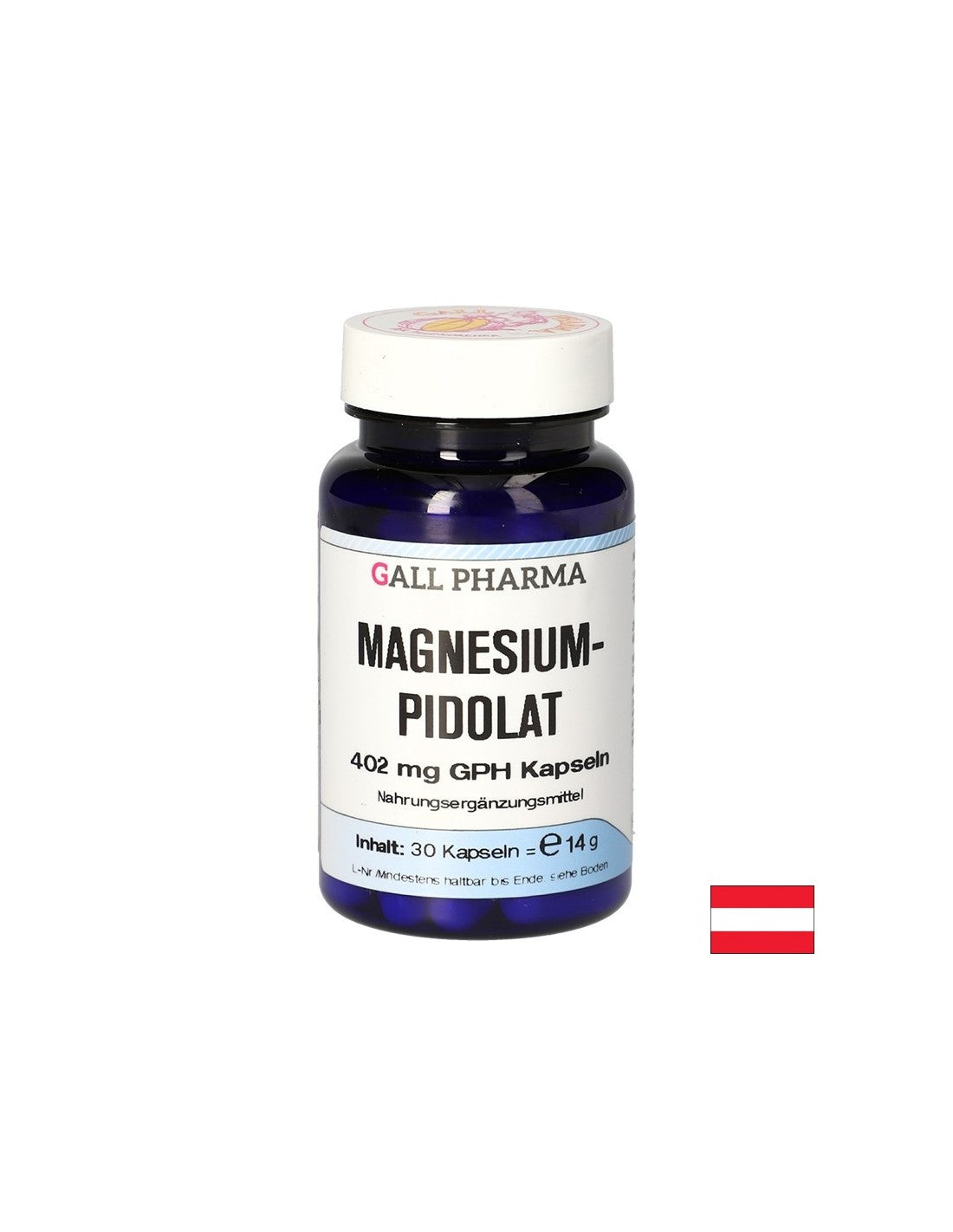 Muscular, cardiac and nervous system - Magnesium (pidolate), 402 mg x 30 capsules - Nutra Best Europe