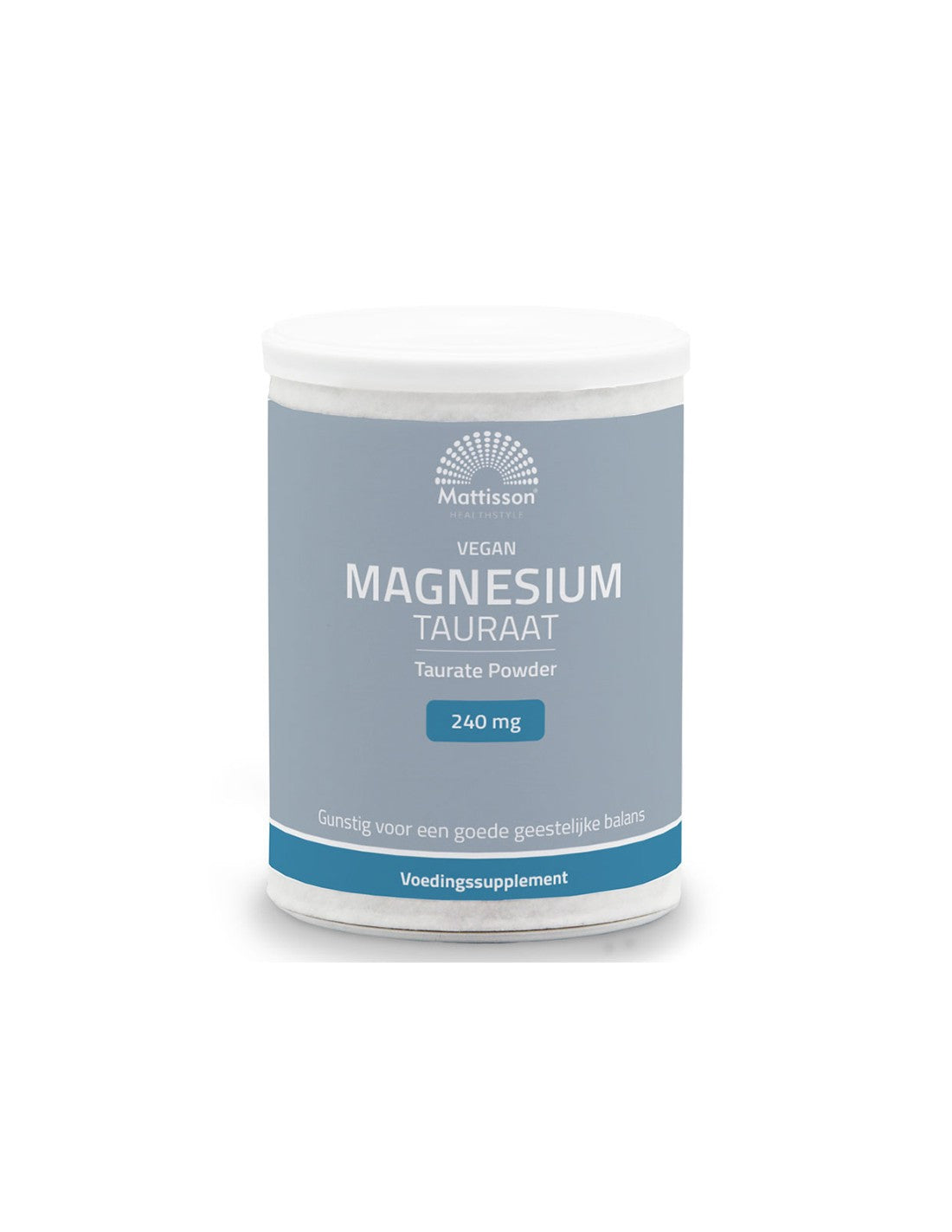 Muscular, Cardiac and Nervous System - Magnesium (Taurate) Vegan, 240mg x 250g Powder - Nutra Best Europe
