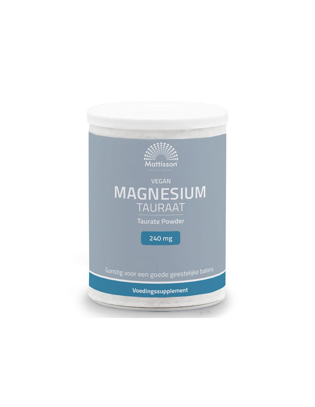 Muscular, Cardiac and Nervous System - Magnesium (Taurate) Vegan, 240mg x 250g Powder - Nutra Best Europe