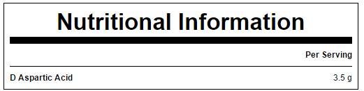100% D-Aspartic Acid 250 grams - Nutra Best Europe