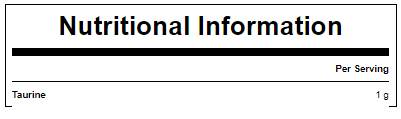 100% Taurine Amino Acid - 250 grams - Nutra Best Europe