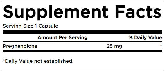 Pregnenolone 25 mg 60 capsules - Nutra Best Europe