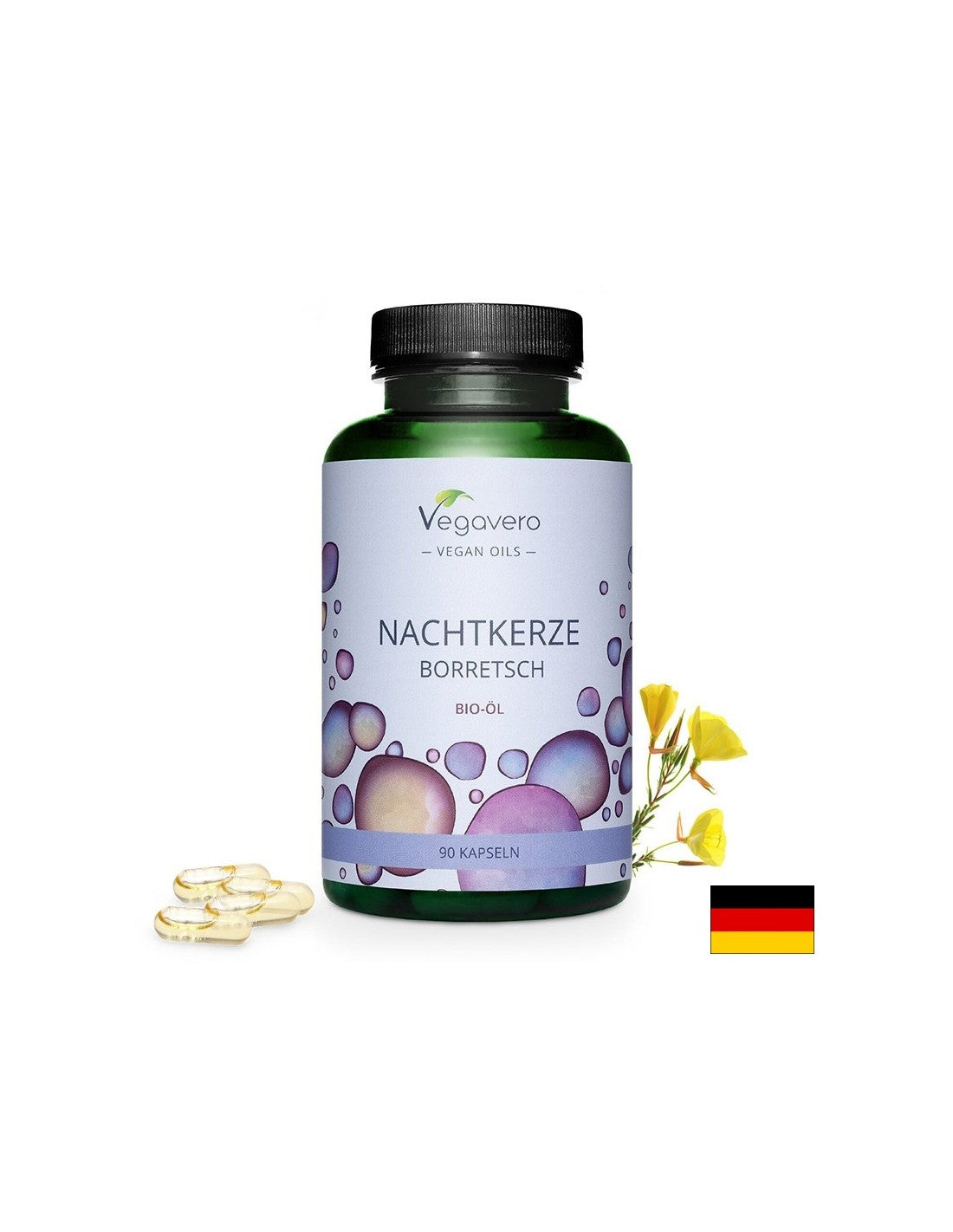 Cold-pressed evening primrose and borage oil, 90 capsules - Nutra Best Europe