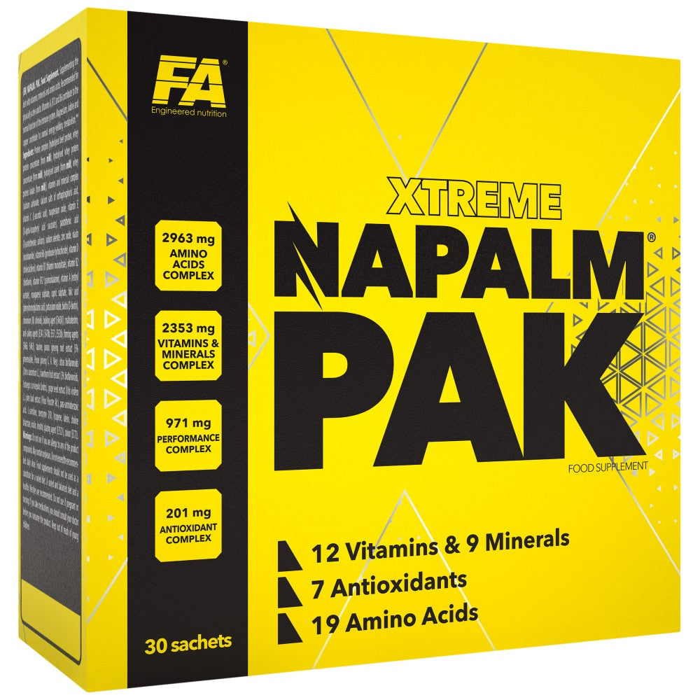 Xtreme Napalm Pak | Complete Vitamins, Minerals and Antioxidant Formula - 30 Packets - Nutra Best Europe