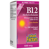 B12 Methylcobalamin 1000 mcg - 210 Sublingual tablets - Nutra Best Europe