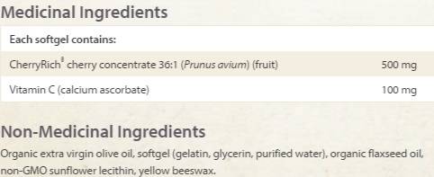 Cherry Concentrate 36:1 500 mg - 90 Softgels - Nutra Best Europe