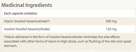 Niacin Inositol Hexanicotinate 620 mg 90 capsules - Nutra Best Europe