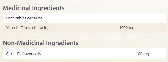 Vitamin C 1000 mg Time Release - 90 Tablets - Nutra Best Europe