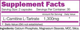 L-Carnitine Tartrate 1300 mg - 60 capsules - Nutra Best Europe