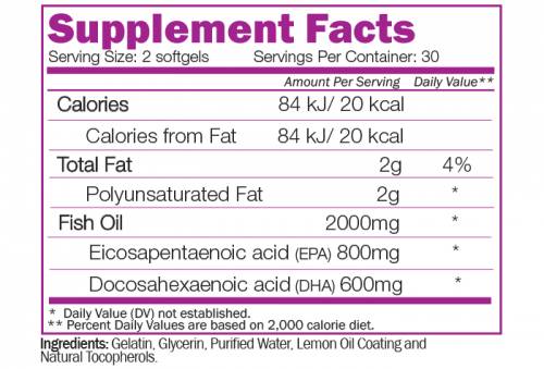 Omega 3PLE Strength - 60 Gel capsules - Nutra Best Europe