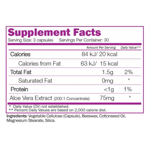 Super Aloe Vera (Extract 200:1 Concentrate) 90 capsules - Nutra Best Europe