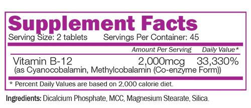 Vitamin B-12 - 90 Tablets - Nutra Best Europe