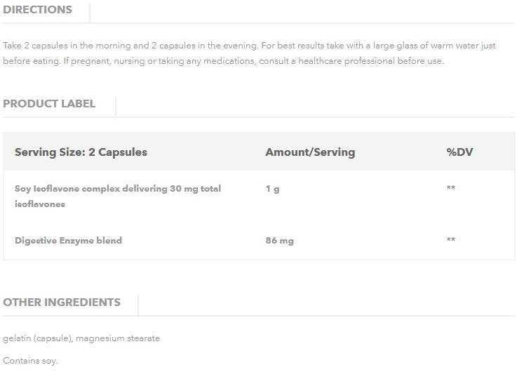 Soy Isoflavones 500 mg - 100 capsules - Nutra Best Europe