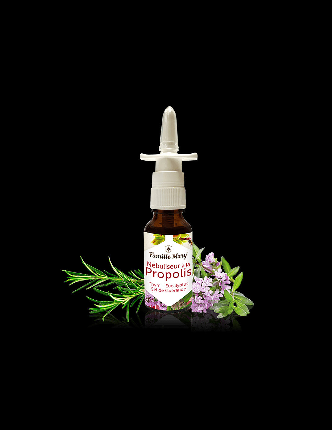 Nébuliseur propolis - Nasal spray with propolis, thyme, rosemary and eucalyptus, 20 ml Famille Mary - Nutra Best Europe