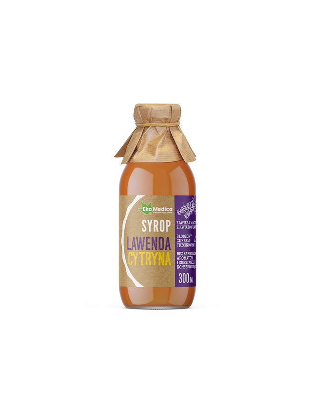 Lavender syrup with acerola and natural vitamin C - Calming and neurostabilizing effect, 300 ml, 15 doses - Nutra Best Europe
