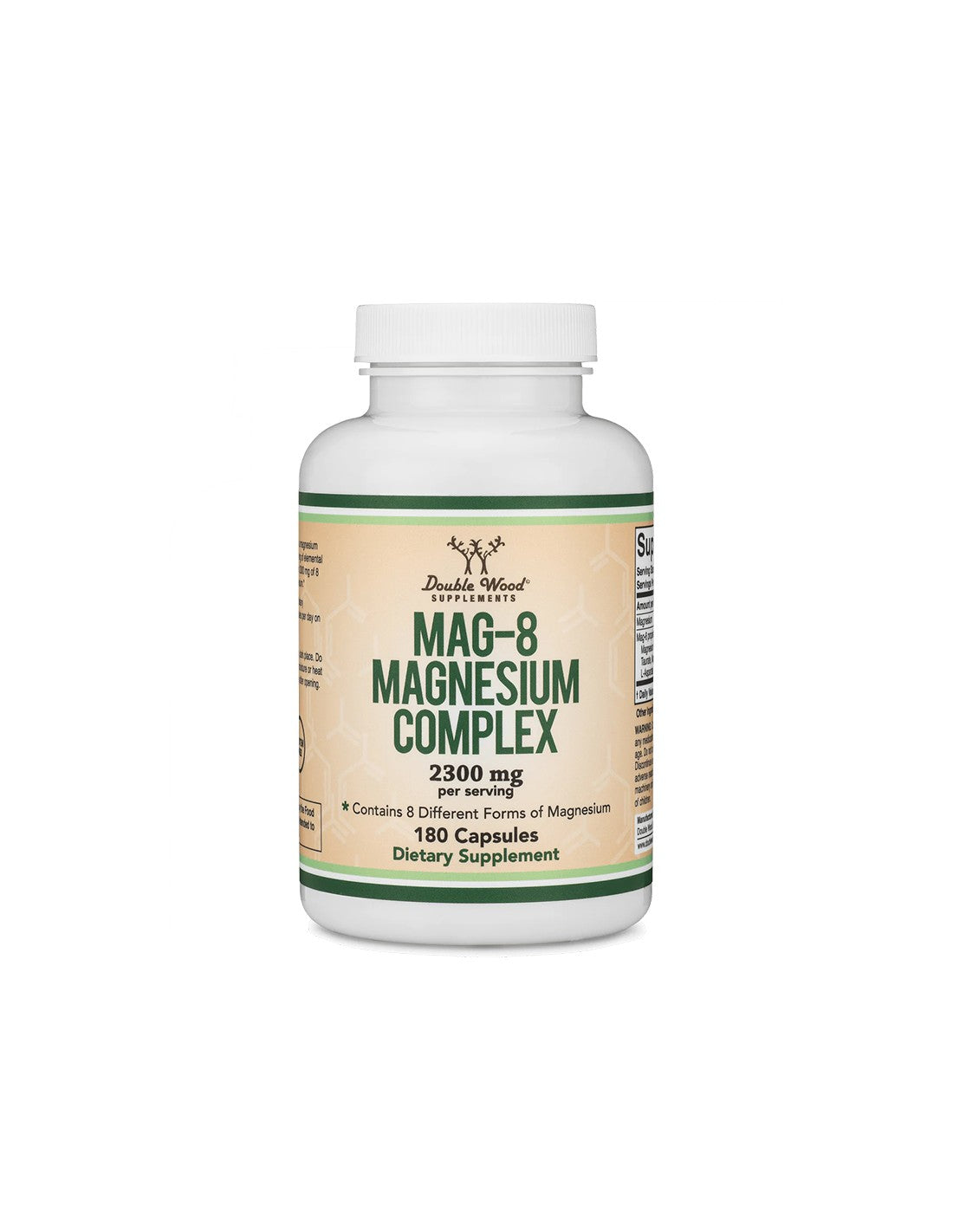 Mag-8 Magnesium complex - 8 forms of magnesium Muscle, heart and neurological health, 142 mg, 180 capsules for 6 months intake - Nutra Best Europe
