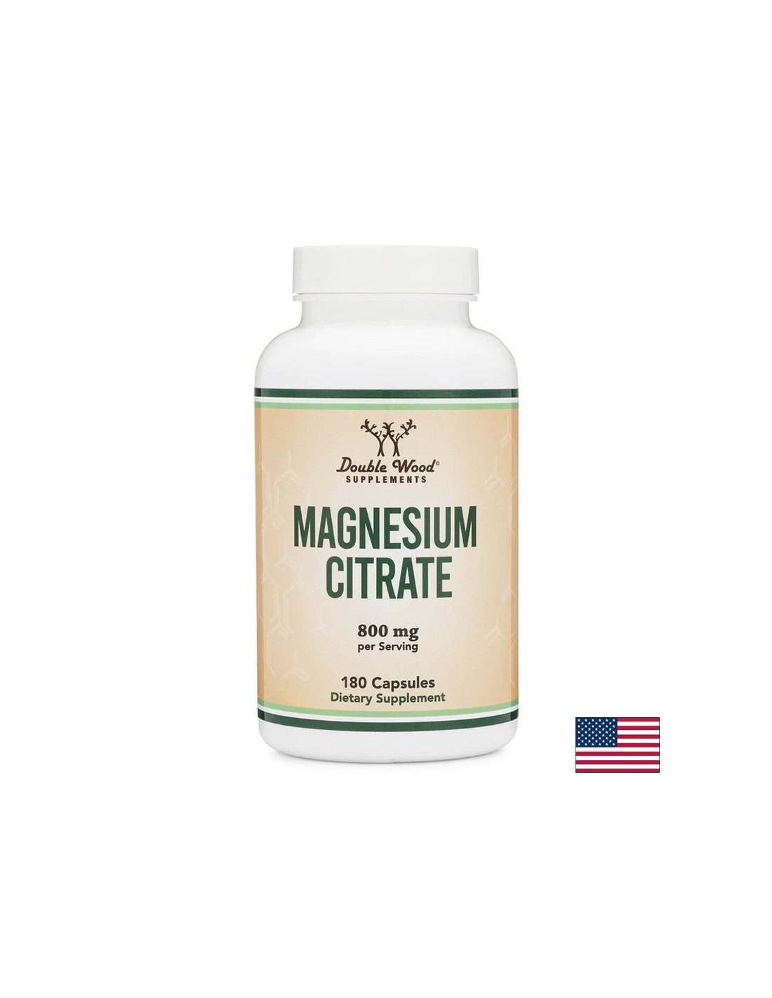 Nervous system and muscles - Magnesium Citrate Magnesium (citrate), 180 capsules Double Wood - Nutra Best Europe