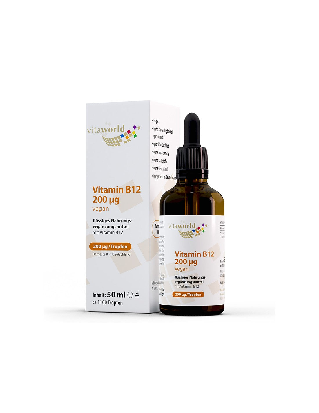 Nervous system - Vitamin B12 200 µg, 50 ml drops - Nutra Best Europe