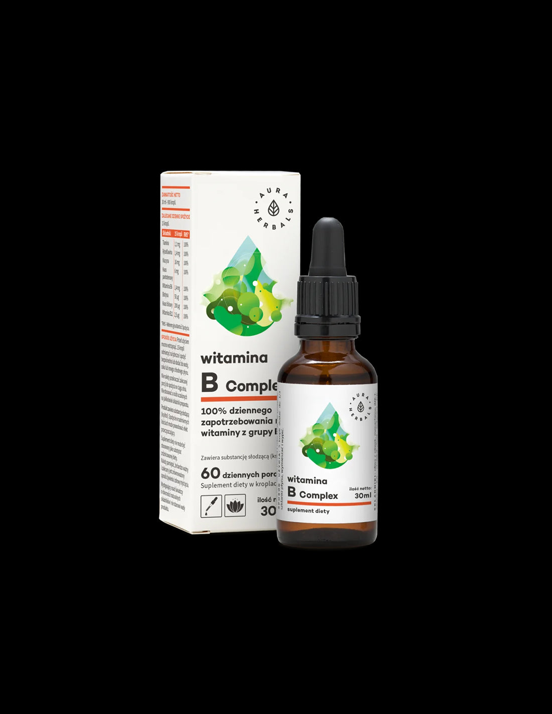 Nervous system - Vitamin B complex, 30 ml drops Aura Herbals - Nutra Best Europe