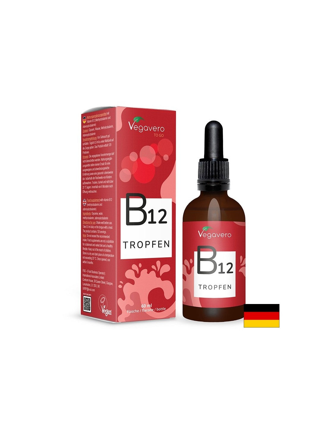 Nervous system - Vitamin B12, 500 µg x 60 ml - Nutra Best Europe