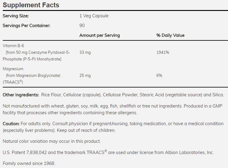 P-5-P 50 mg - 90 capsules - Nutra Best Europe
