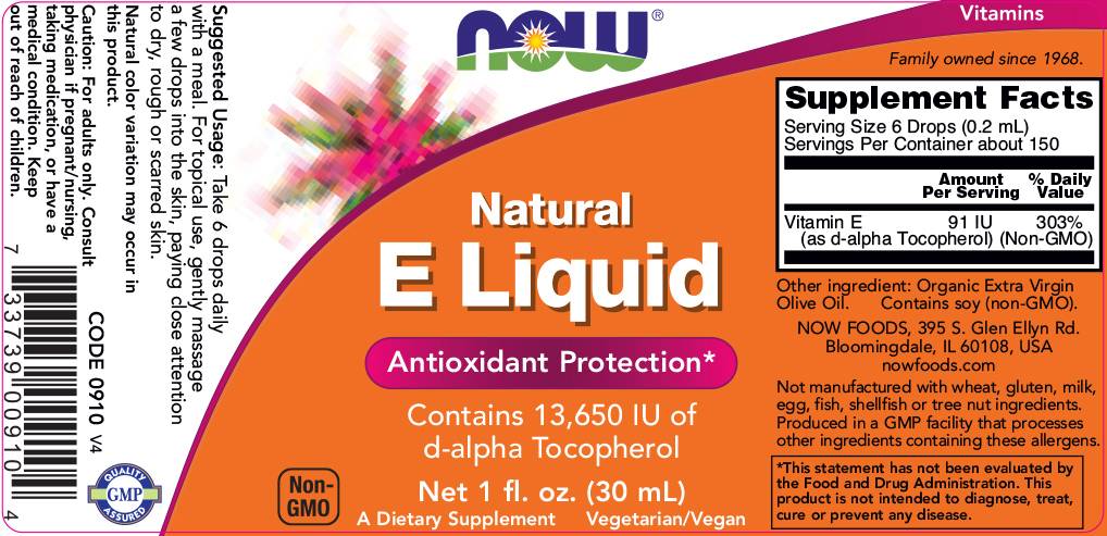 Natural Vitamin E Liquid | d-alpha Tocopherol - 30 ml - Nutra Best Europe
