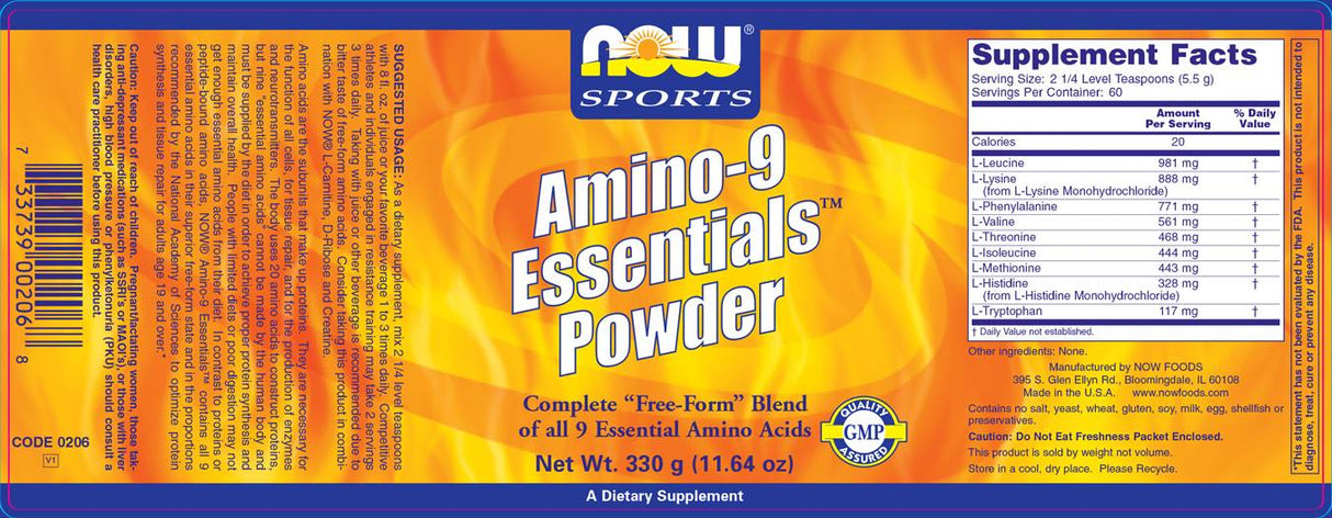 Amino-9 Essentials - 330 grams - Nutra Best Europe
