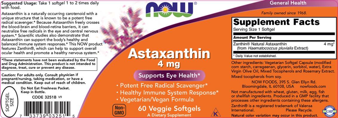 Astaxanthin 4 mg - 60 Gel capsules - Nutra Best Europe