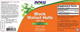 Black Walnut Hulls 500 mg - 100 capsules - Nutra Best Europe