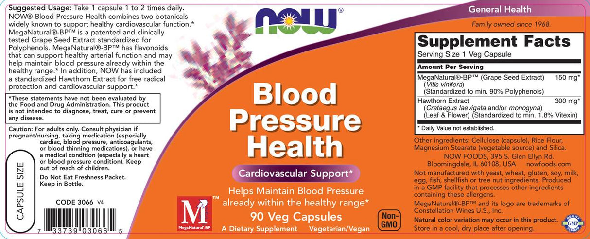 Blood Pressure Health - 90 capsules - Nutra Best Europe