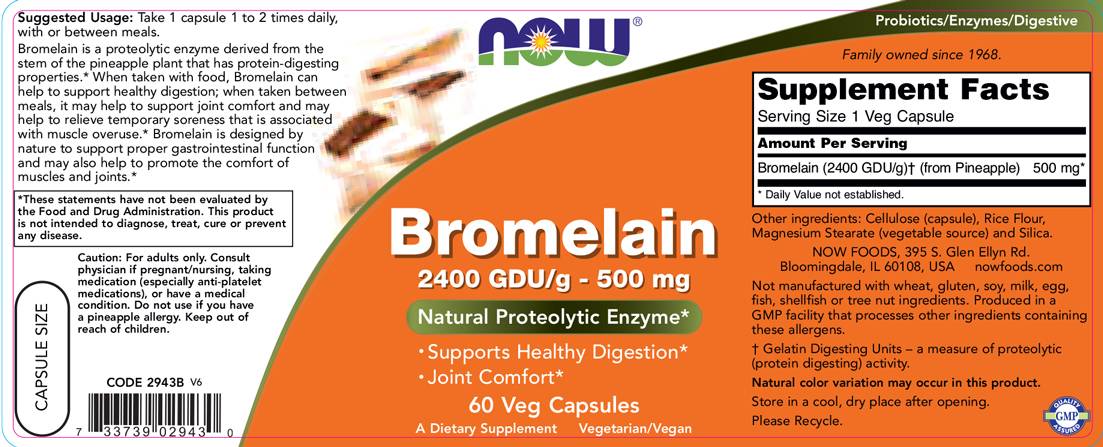 Bromelain 2400 GDU - 60 capsules - Nutra Best Europe