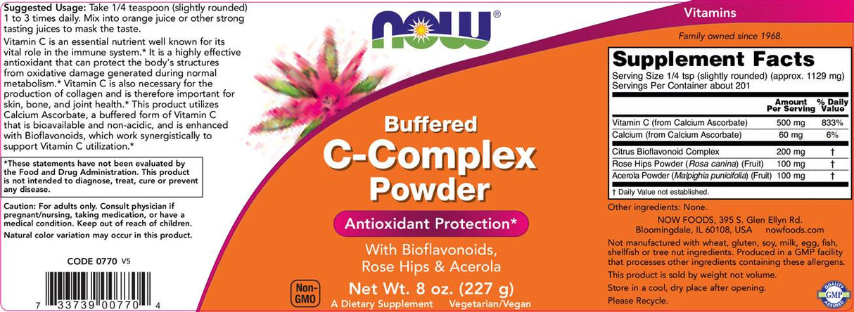Vitamin C-Complex Powder - 227 grams - Nutra Best Europe