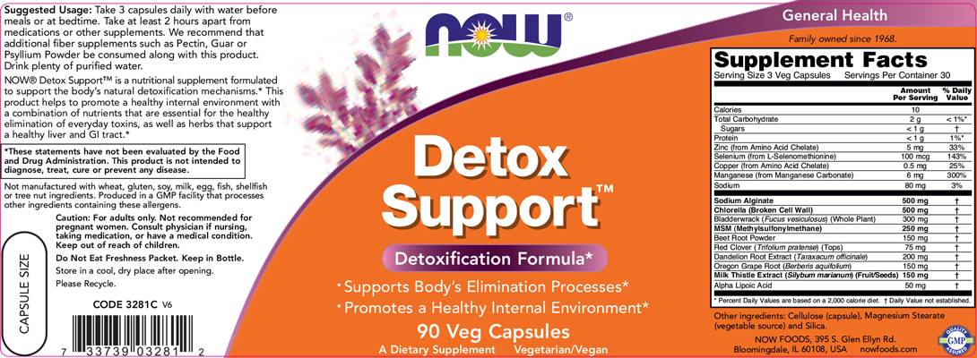 Detox Support - 90 capsules - Nutra Best Europe