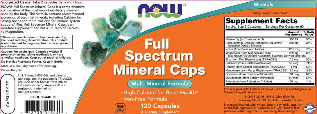 Full Spectrum Mineral Caps - 120 capsules - Nutra Best Europe