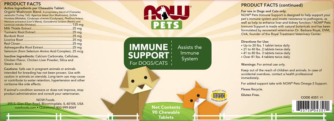 Immune Support Chewable Tablets | for Dogs & Cats [90 Chewable Tablets] - Nutra Best Europe