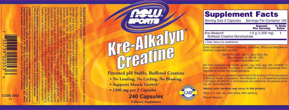 Kre-Alkalyn - 240 capsules - Nutra Best Europe