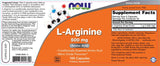 L-Arginine 500 mg - 100 capsules - Nutra Best Europe